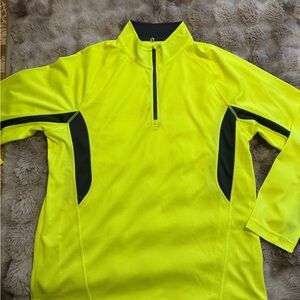 Brand new set of 2 Neon L Yellow Quarter-Zip Pullover and XL Long Sleeve